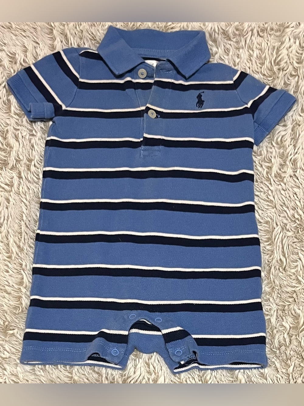 Baby Ralph Lauren striped Polo Romper